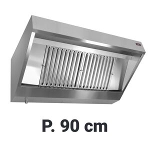 Chefook Hotte Professionnelle Murale Profondeur 90 cm Acier Inoxydable Aisi 304 Avec Extraction (Avec Moteur) *PRIX CHOCS* - Hotte Professionnelle Murale Profondeur 90 cm Largeur 180 cm Avec Extraction (Avec Moteur) *PRIX CHOCS*