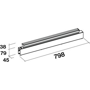 FALMEC kit d'eclairage pour plantes pour la hotte a îlot SPAZIO 180 cm KACL.745IF (LED - Acier)