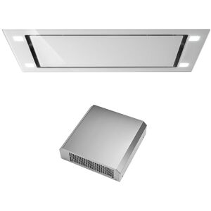 FALMEC hotte au plafond SIRIO 90 cm (Blanc avec moteur exterieur de 1000 m3/h - Verre trempe)