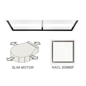 FALMEC hotte au plafond NUVOLA 140 cm avec kit filtrant (Blanc - acier et verre)