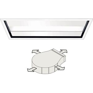 FALMEC hotte au plafond NUVOLA 90 cm (Blanc avec moteur Slim - acier et verre)