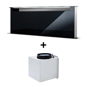 AIRONE hotte de plaque de cuisson downdraft ELEKTRA 90 cm NOIR avec moteur AMD