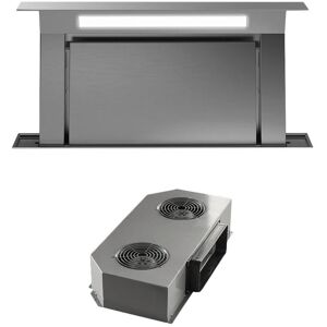 Jago® hotte aspirante - extractible, murale/encastrable, 60 cm, 2 vitesses,  300 m³/h, évacuation recirculation, led, 2 filtres à graisses, acier  inoxydable - hotte de cuisine télescopique - Conforama