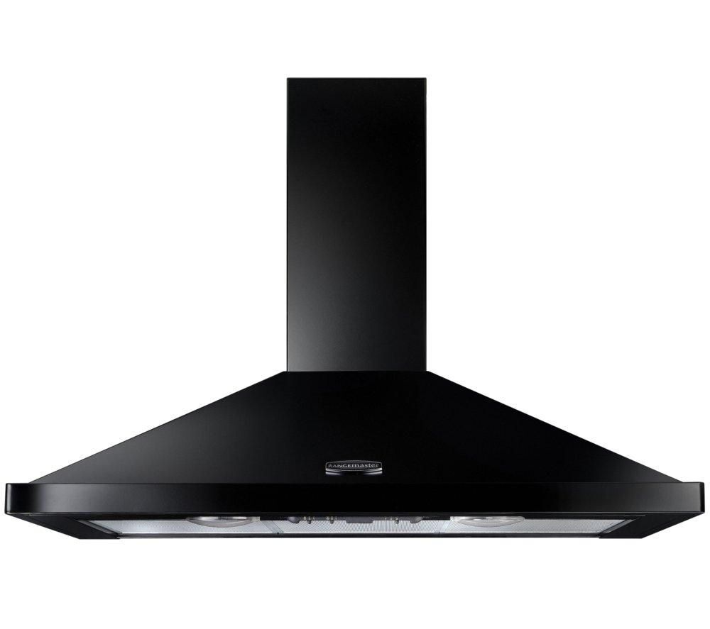 Rangemaster LEIHDC100BC 100cm Chimney Cooker Hood - Black