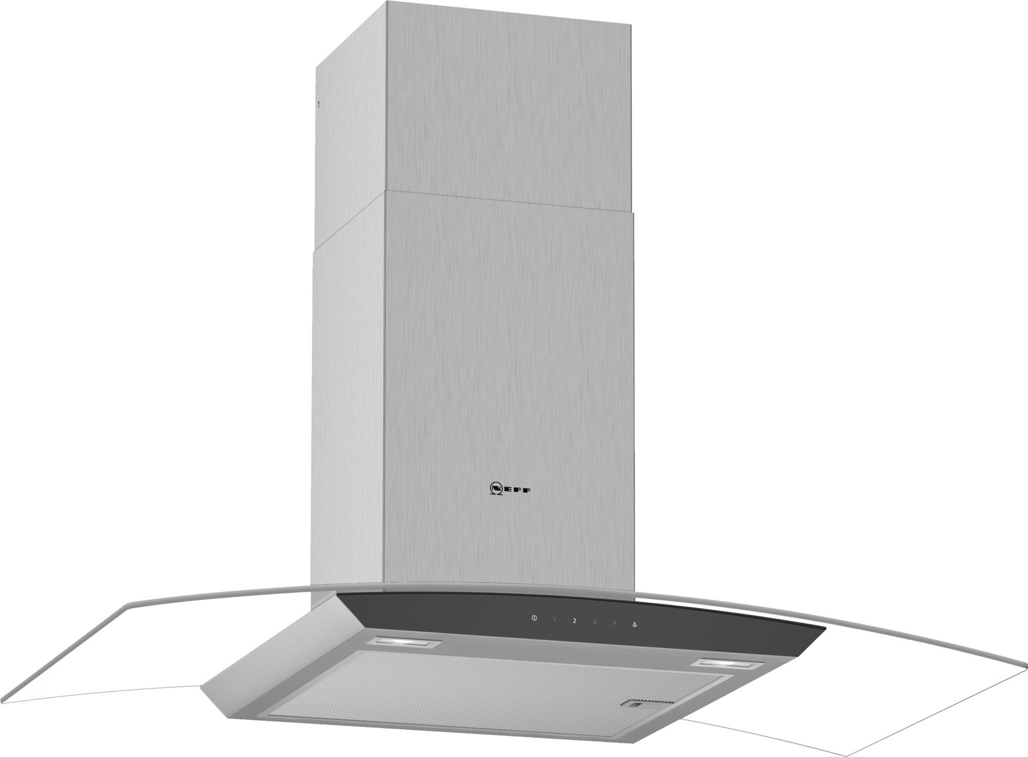 Neff D94AFM1N0B 90cm Curved Chimney Cooker Hood - Stainless Steel