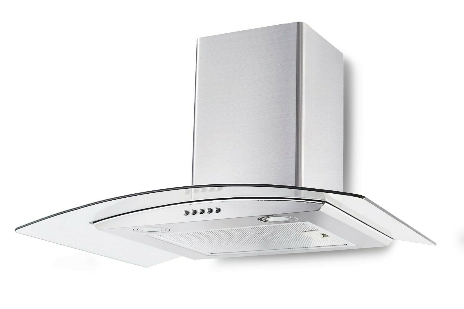 Fabita FAB90CGS Cooker Hood Curved Glass 90cm Stainless Steel