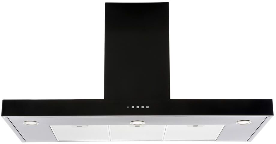 Rangemaster UNBHDS110BL 110cm Flat Chimney Hood-Black