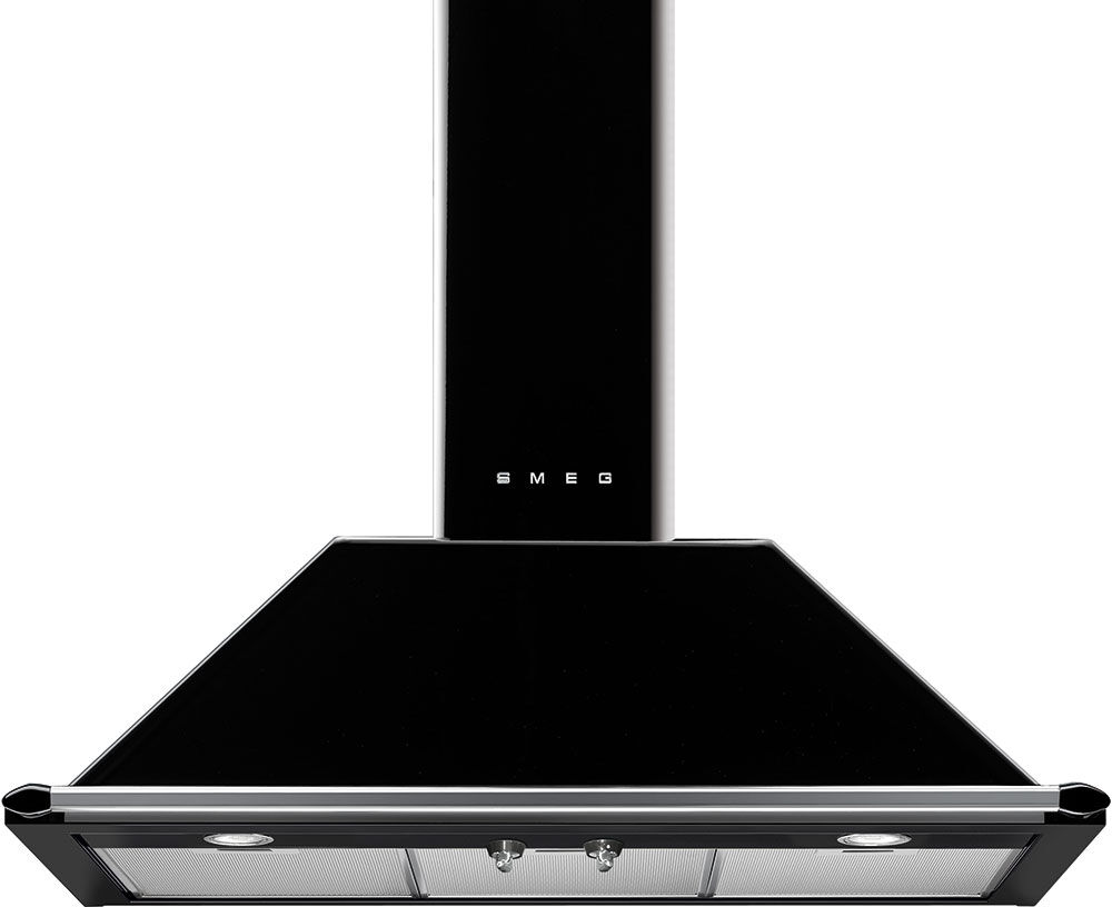 Smeg KT90BLE 90cm Victoria Chimney Hood - Gloss Black