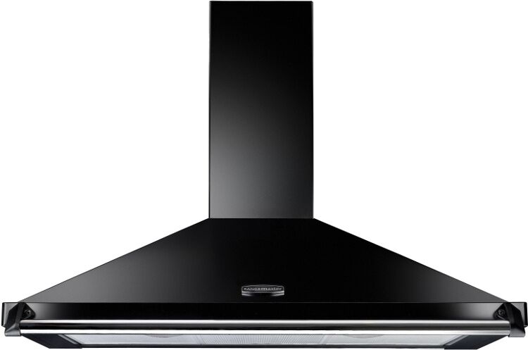 Rangemaster CLAHDC110BC 110cm Classic Chimney Cooker Hood - Black & Chrome