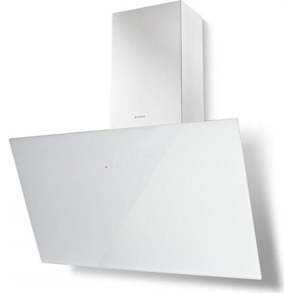 faber 330.0529.667 cappa cucina aspirante a parete larghezza 80 cm in vetro colore bianco - 330.0529.667 tweet eg8 led wh a80