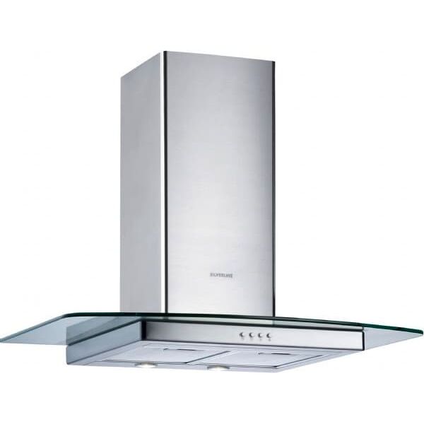 silverline 3110 90 cappa cucina filtrante a parete larghezza 90 cm profondità 50 cm in vetro e acciaio colore inox - 3110 90