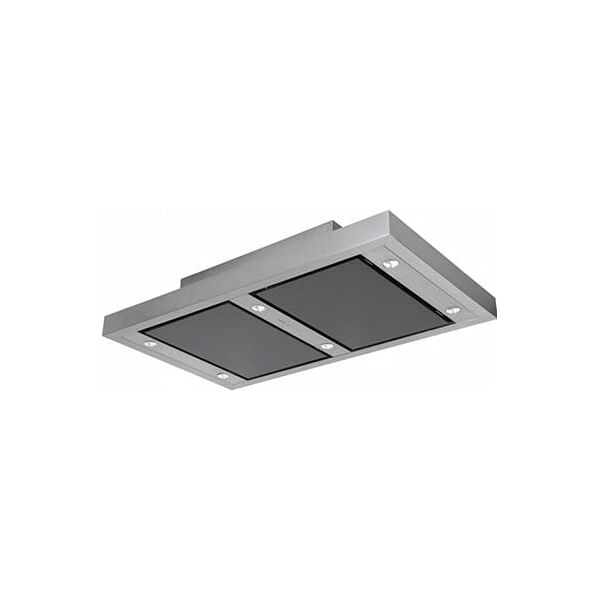 silverline 4224.12 cappa cucina filtrante incasso larghezza 120 cm in vetro nero e acciaio inox - 4224.12