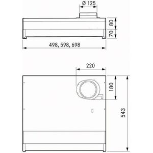 Franke Futurum Classic Spiskåpa Lägenhet, Låg 598 Mm, Ventilation