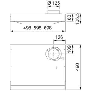 Franke Classic 1201a Ac Spisfläkt 106.5 Mm, 70 W 698 Mm, Ventilation