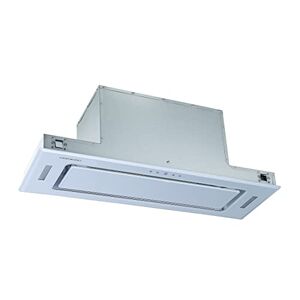 Cookology BUGL900WH/A+ Energy A+ Rated Built-in White Glass 90cm Integrated Canopy Cooker Hood
