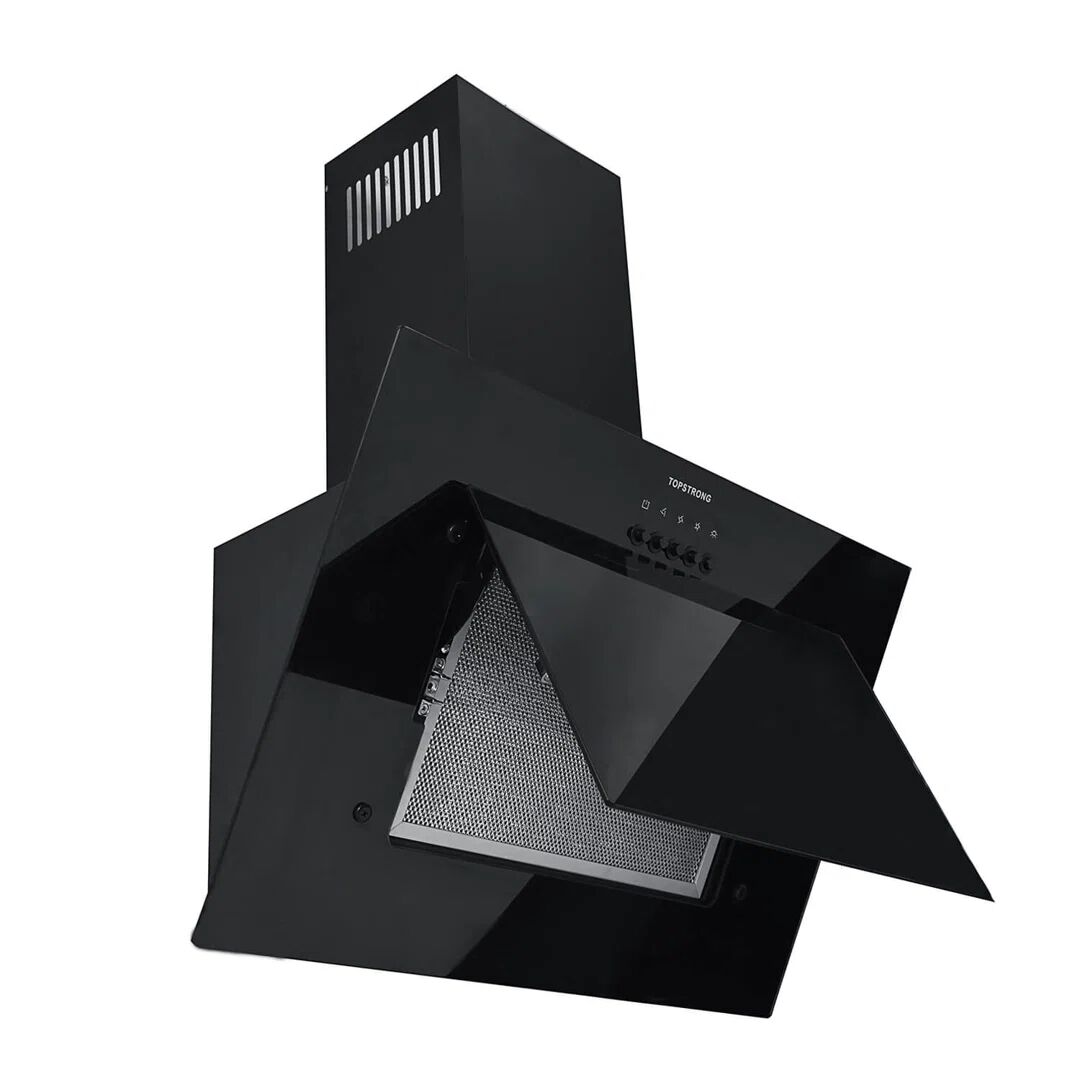 Photos - Cooker Hood Topstrong Wall-Mounted Extractor Bonnet In Black 350 M³/H black/gray 59.5