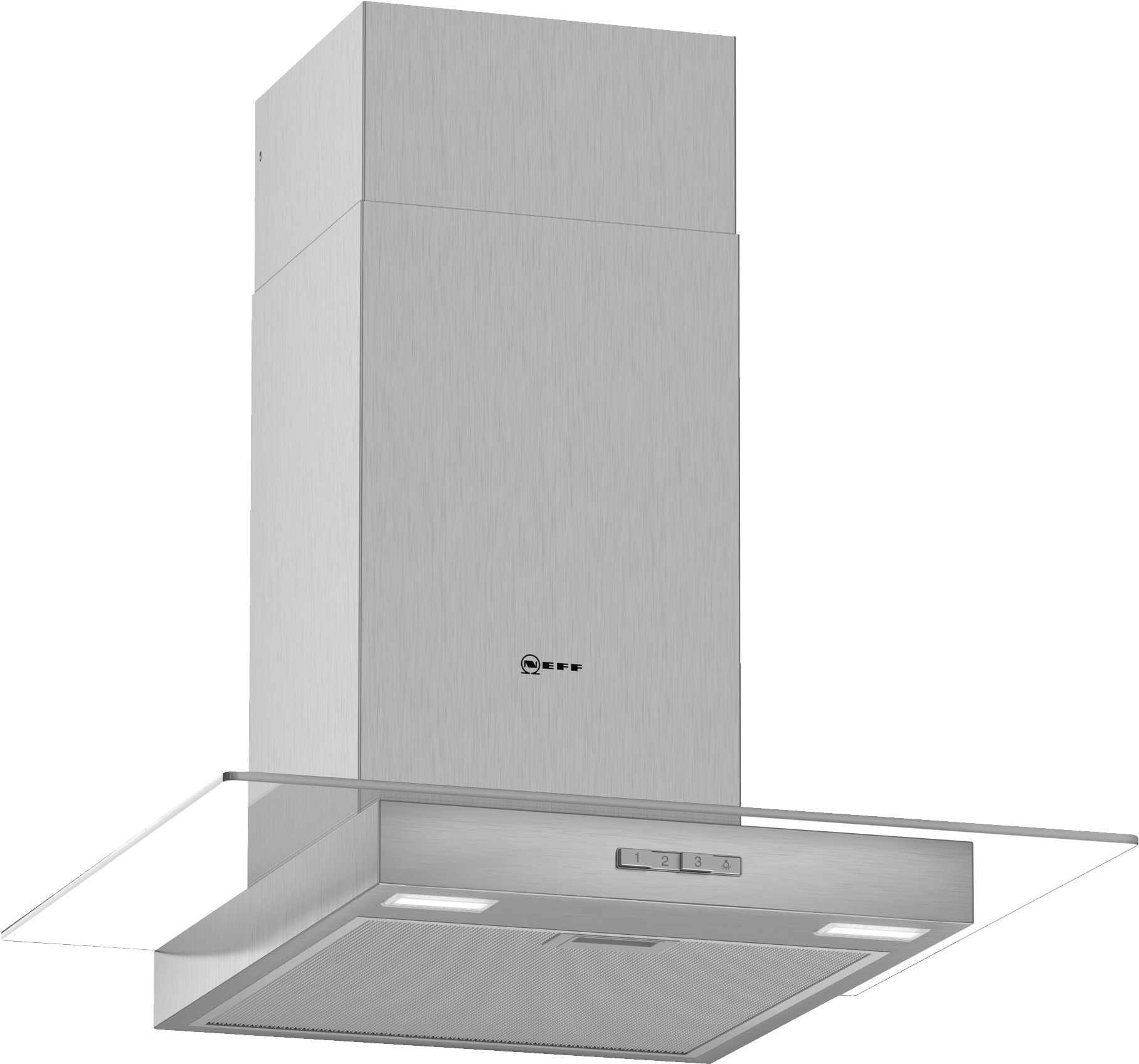 Neff D64GBC0N0B 60cm Flat Design Chimney Cooker Hood - Stainless Steel