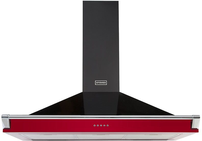 Stoves Richmond S1100 Rail Jalapeno 110cm Chimney Hood - Red