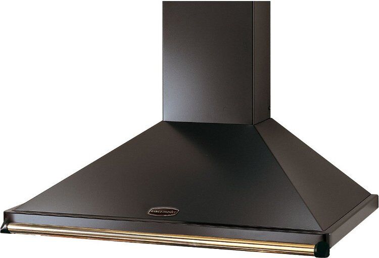 Rangemaster CLAHDC90BB Classic Black with Brass Trim 90cm Chimney Hood