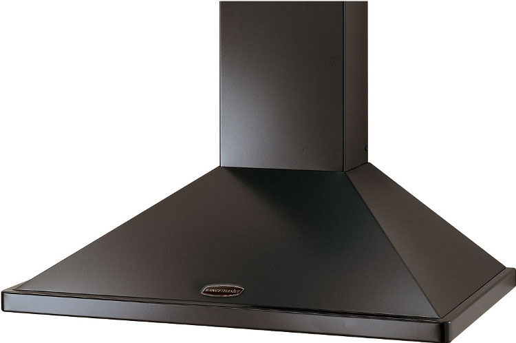 Rangemaster LEIHDC110BC Black with Chrome Trim 110cm Chimney Hood