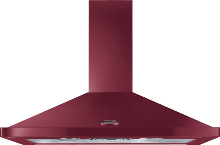 Rangemaster LEIHDC90CY/C Cranberry with Chrome Trim 90cm Chimney Hood