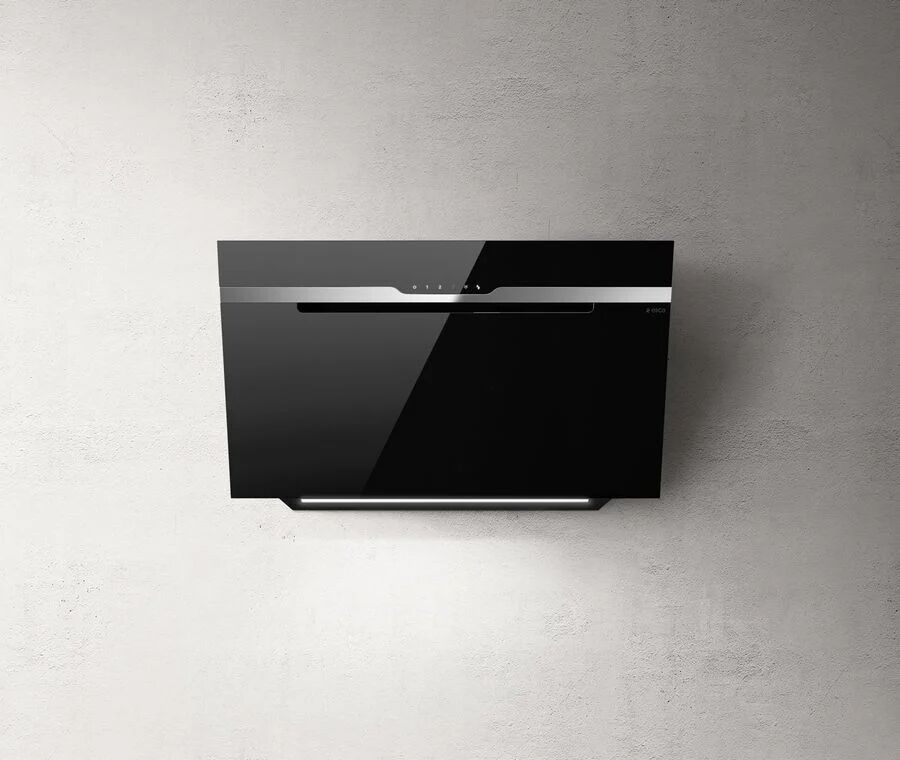 Elica MAJ-ND-BLK-90 Black 90cm Angled Wall Mounted Cooker Hood - Black