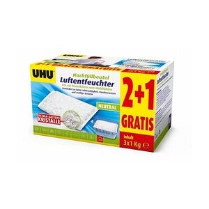 UHU Luftentfeuchter Nachfüllbeutel Sparpack, 3 x 1000 g