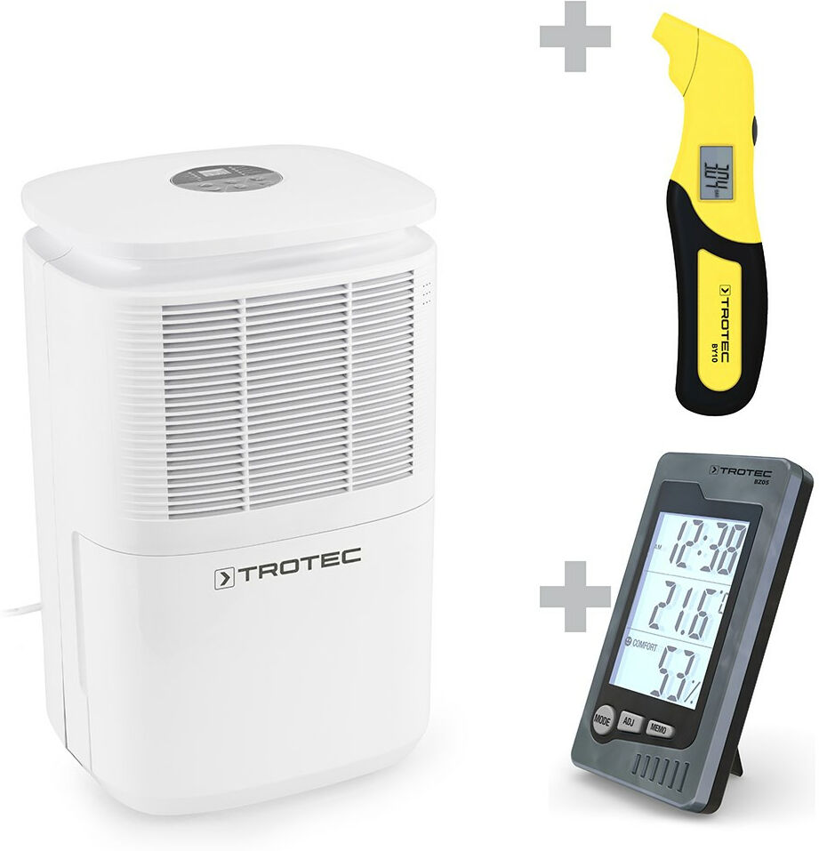 Trotec Déshumidificateur TTK 30 E + thermo-hygromètre BZ05 + testeur de pression BY10