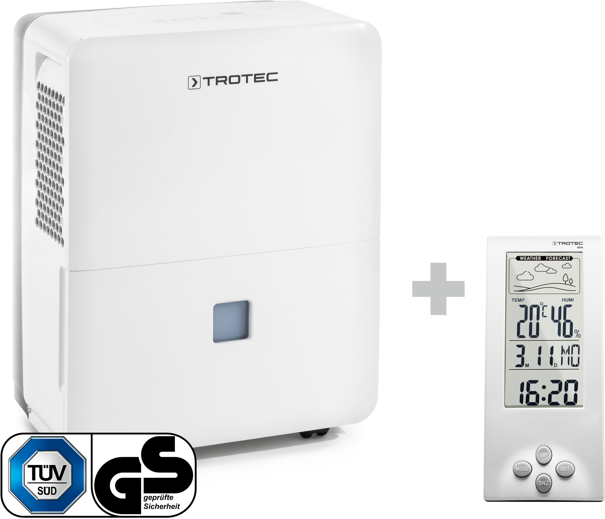 Trotec Déshumidificateur TTK 96 E + Thermo-hygromètre / Station météo BZ06