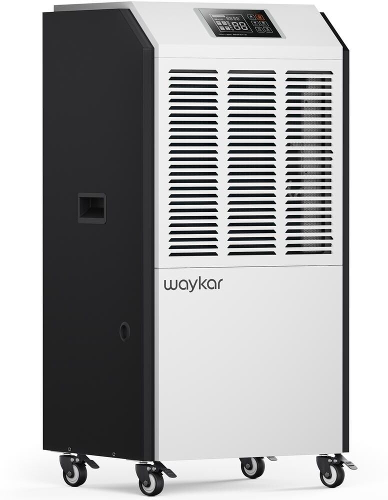 waykar 216-Pint Large Industrial Dehumidifier with Intelligent Drying for Warehouses, Basements up to 8000 sq ft, White