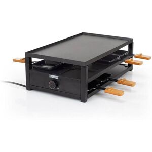 Princess Raclette »Black Steel«, 8 St. Raclettepfännchen, 1300 W, Holzart:... Schwarz, Schwarz matt