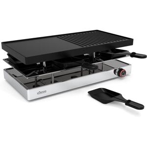 KOENIG Raclette »Elegance 8 Pers«, 8 St. Raclettepfännchen, 1200 W schwarz/silberfarben