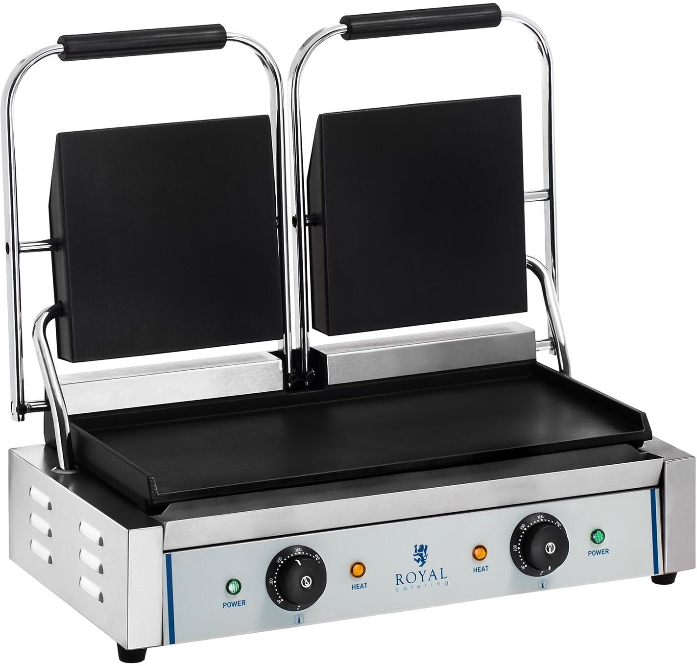 Royal Catering Doppel Kontaktgrill - glatt - 2 x 1.800 W