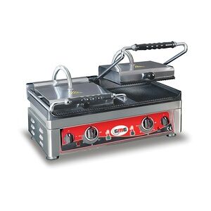 GMG - Doppel-Kontaktgrill - ▲ & ▼ Gerillt - mit Grillplatten aus Gusseisen, Fettauffangschale und Temperaturregelung 50° - 300° C