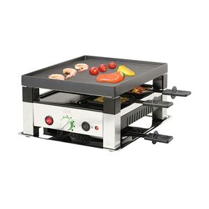 Solis 5 in 1 Raclette Tischgrill, 1020 W, 4 Personen, Mini Pizza Mini Wok Crepes