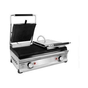 RomuxRomux® - Großer Doppel-Elektrogrill 54 cm Tischgrill   Industriegrill für das Gastgewerbe mit Schnellaufheizung für professionelles Kochen