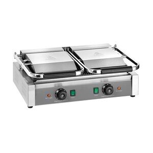 GastroHero Elektro-Kontaktgrill ECO 2 x 1,8 kW, gerillt