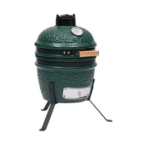 vidaXL 2-in-1 Kamado-Grill Smoker Keramik 56 cm : Farbe - Grün