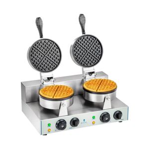 Royal Catering Vaffeljern - 2 x 1.300 watt - rundt