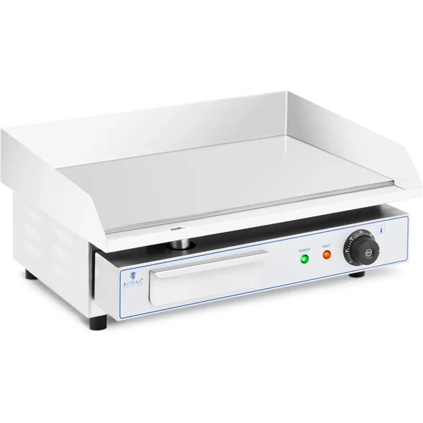 royal catering fry top elettrico - piastra liscia in acciaio inox - 550 x 400 mm -  - flat - 3,000 w rc-eg002