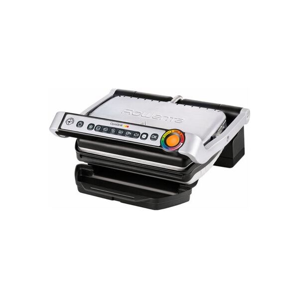 rowenta gr712d bistecchiera elettrica piastra antiaderente potenza 2000 watt 6 programmi di cottura con termostato regolabile colore nero / argento - gr712d optigrill+