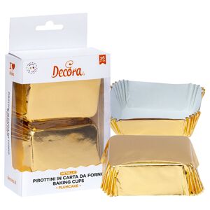 DECORA Muffinsformar Rektangulär Guld