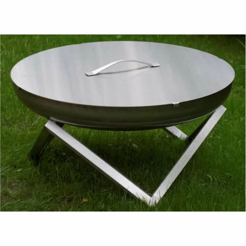 Dakota Fields Prague Fire Pit Cover Dakota Fields Colour: Silver