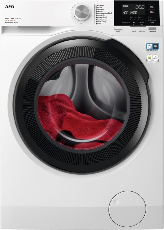 AEG LWR7185M4B 8kg/5kg Series 7000 Washer Dryer 7000 Series - WHITE