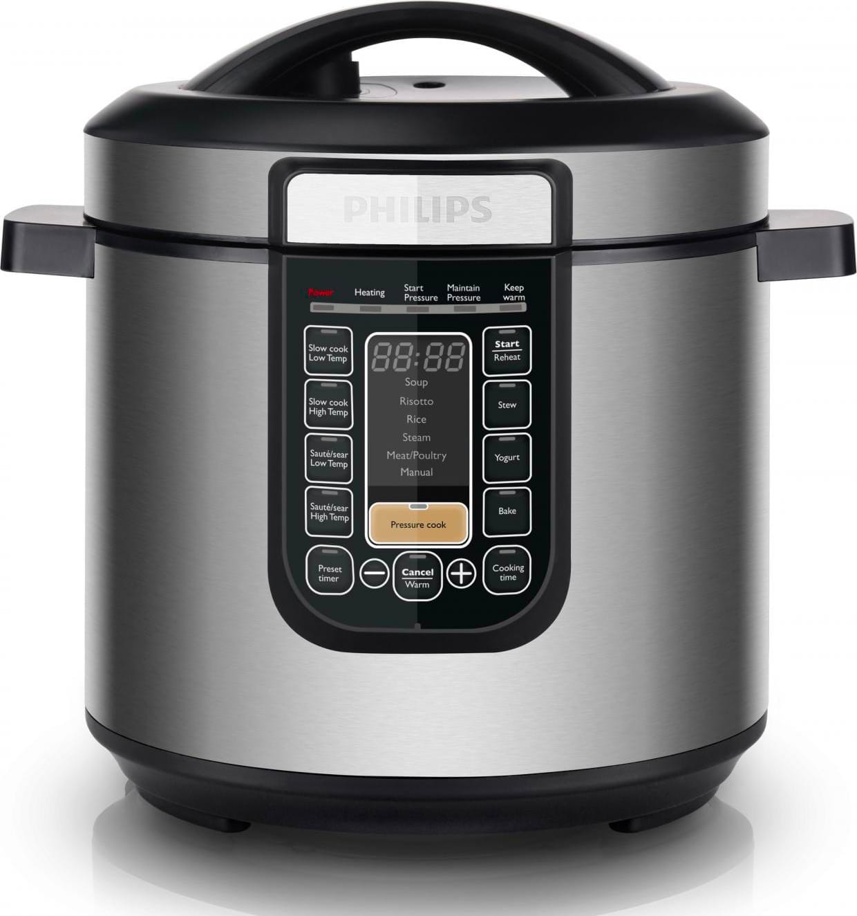 Philips Hd2137/78 Multicooker Pentola Elettrica Capacità 6 Litri Potenza 1000 Watt Timer Colore Nero / Argento - Hd2137/78 Cooker All-In-One Viva Collection