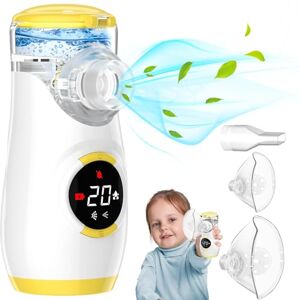 Kimimara Household Nebulizer Mist Machine - Rechargeable Household Handheld Portable Ultra Quiet Mist Machine for Kids Adult Home Use - Yellow