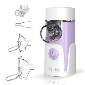 FEELLIFE Portable Compact Mesh Inhaler Machine with Music Purple