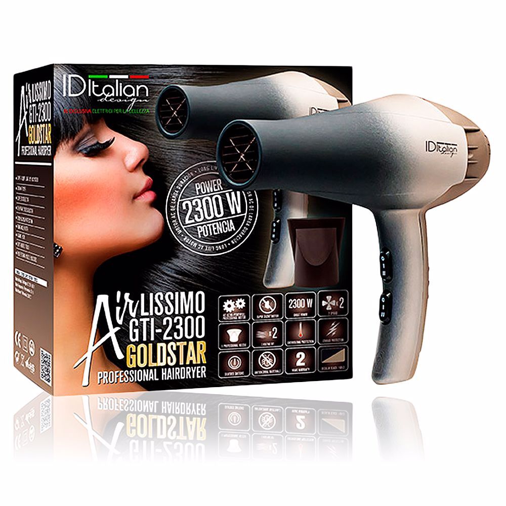 Id Italian Airlissimo Gti 2300 Hairdryer gold star