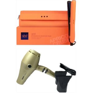 Piastra Ghd Gold  Styler Arancione Fluo Con Pochette Termoresistente Piu' Phon Move Golden Alien 2200 Watt Con Due Beccucci