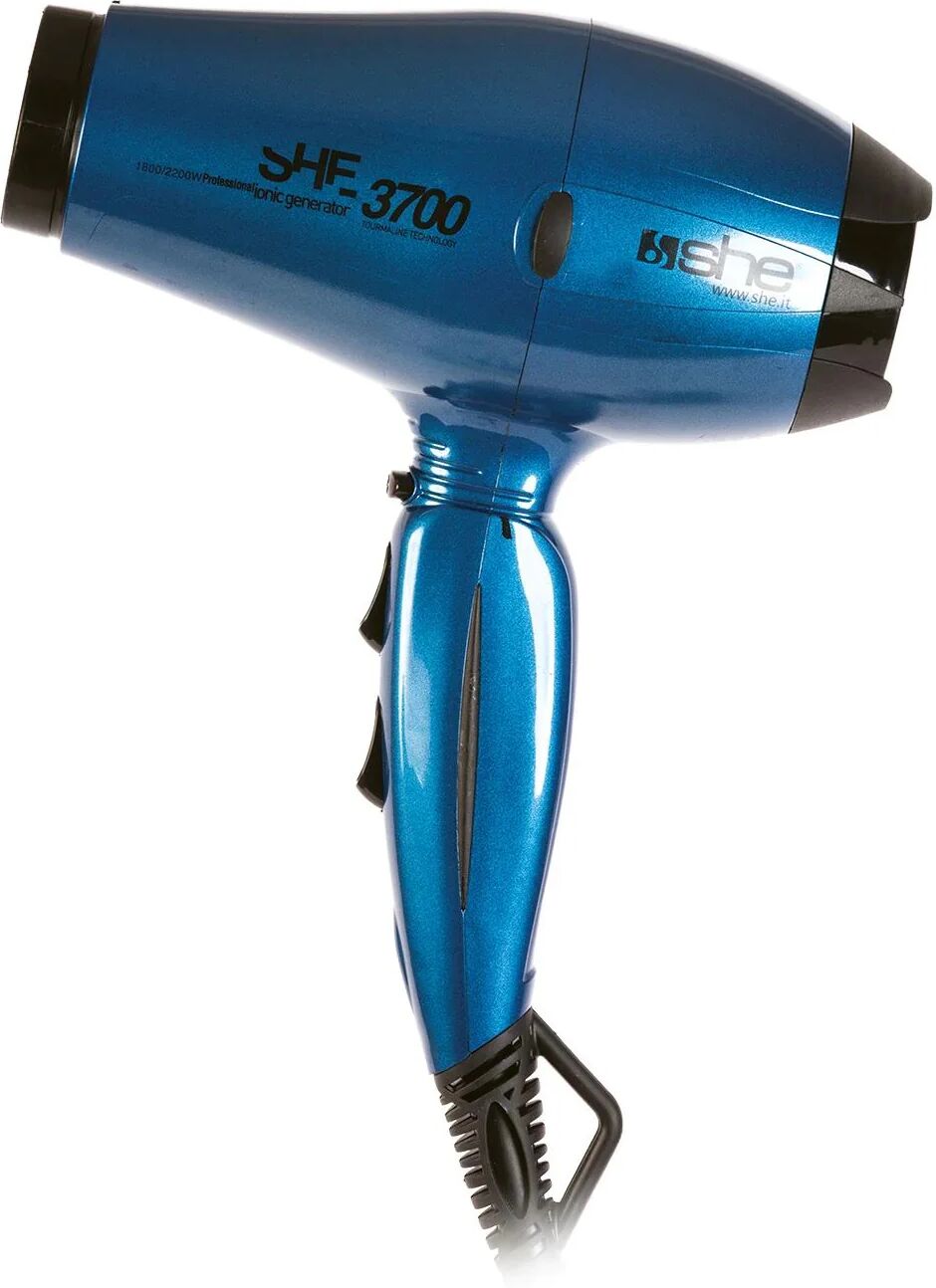 She Professional Asciugacapelli Compatto 3700 Ionic 2200 W Colore Blu